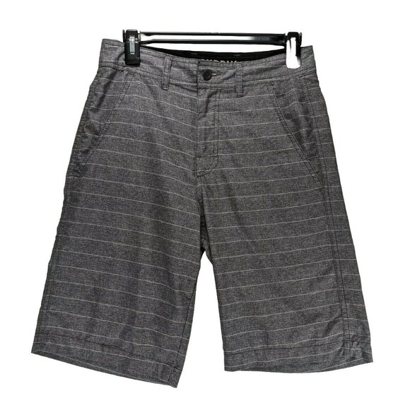 Mossimo Supply Co. Mens 28W Gray Striped Mid Rise Chino Bermuda Hybrid Shorts - Picture 1 of 5